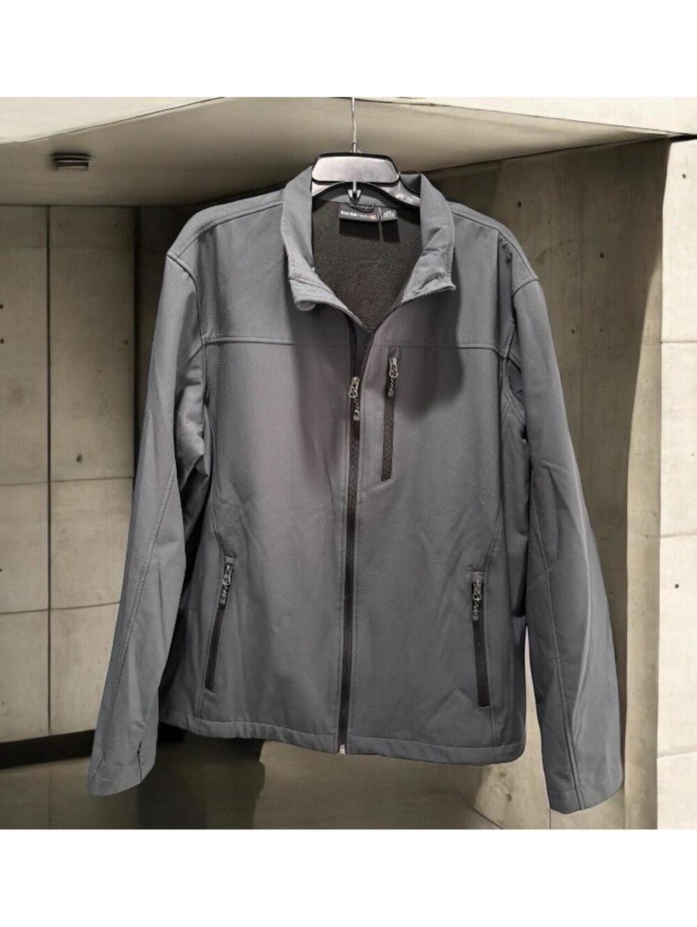 SWISS TECH JACKET Men's SIZE LARGE (42-44) Full Zip BLACK